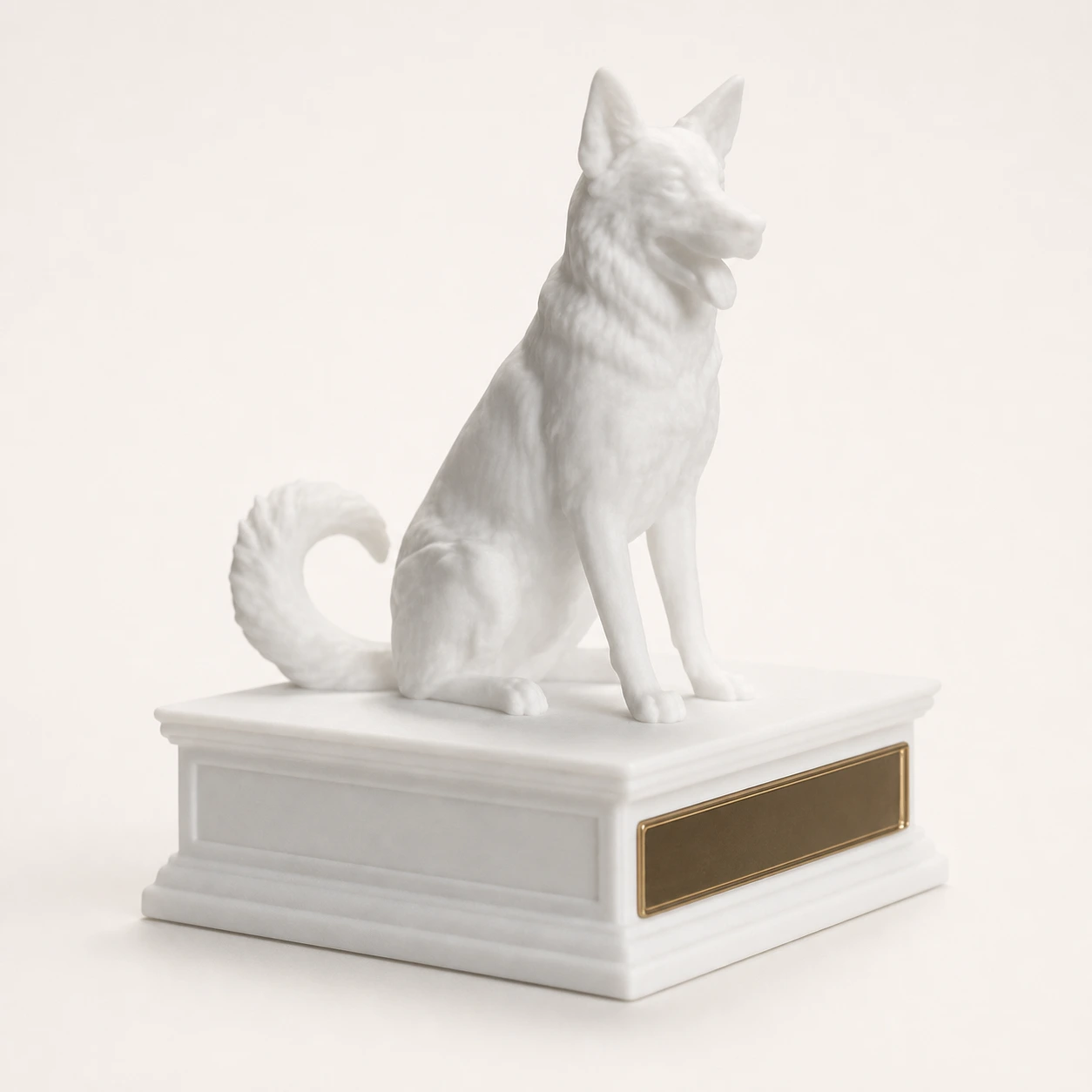White wolf dog custom plaque